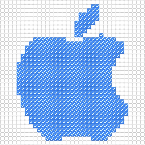 Apple logo out of Checkboxes