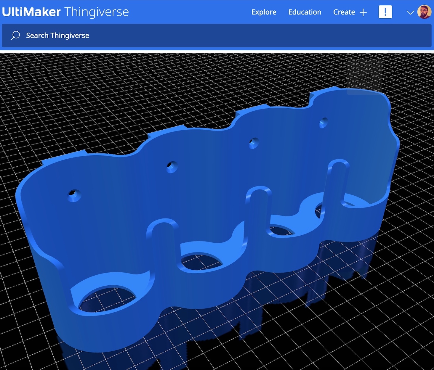 Screenshot from Thingiverse showing a 3d spice rack model 