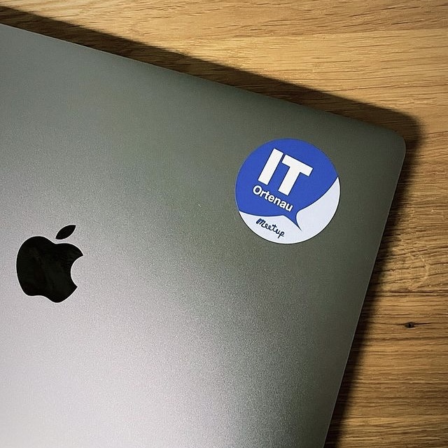 Ortenau.IT Meetup Sticker on a MacBook